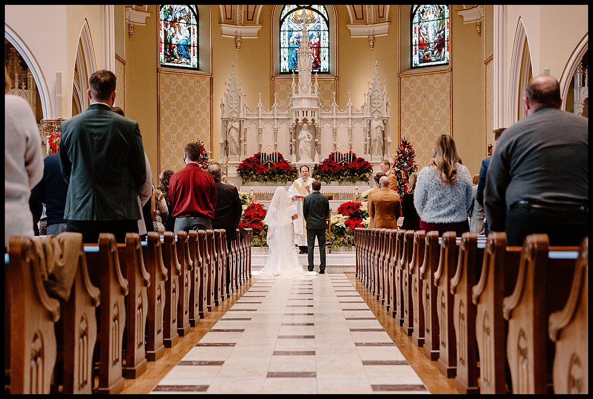  Catholic Wedding Ceremony in Metro Detroit Michigan at St. Paul on the Lake.  
