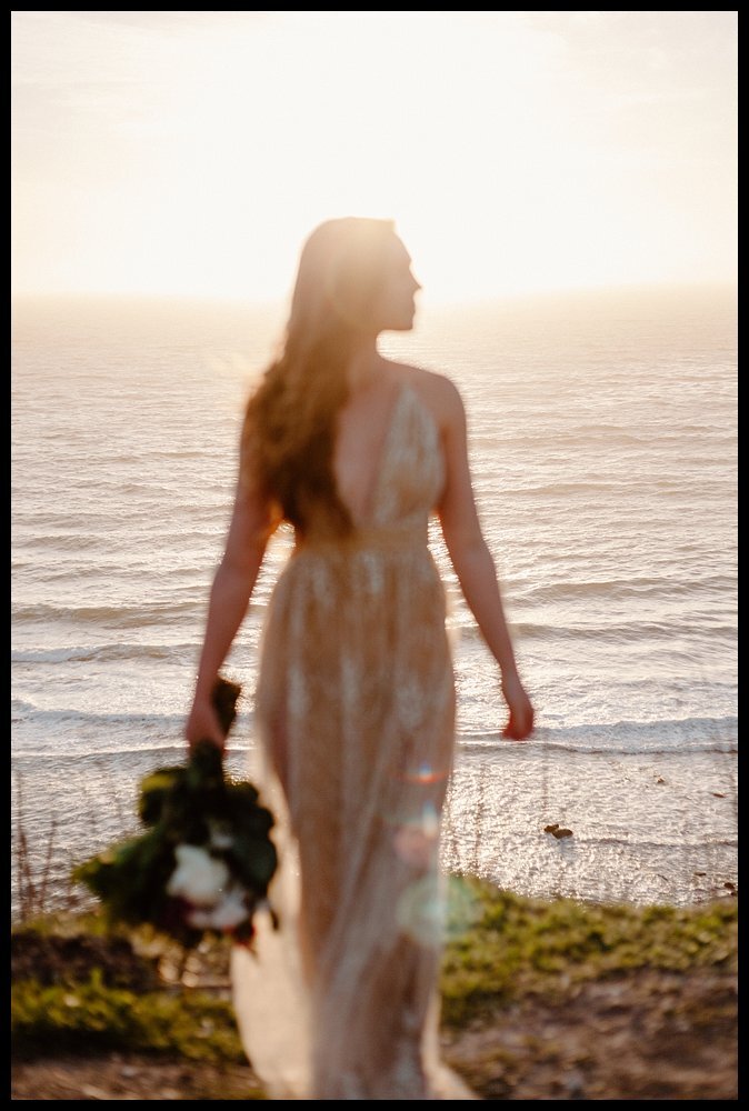  Sunset beach bridal photos 