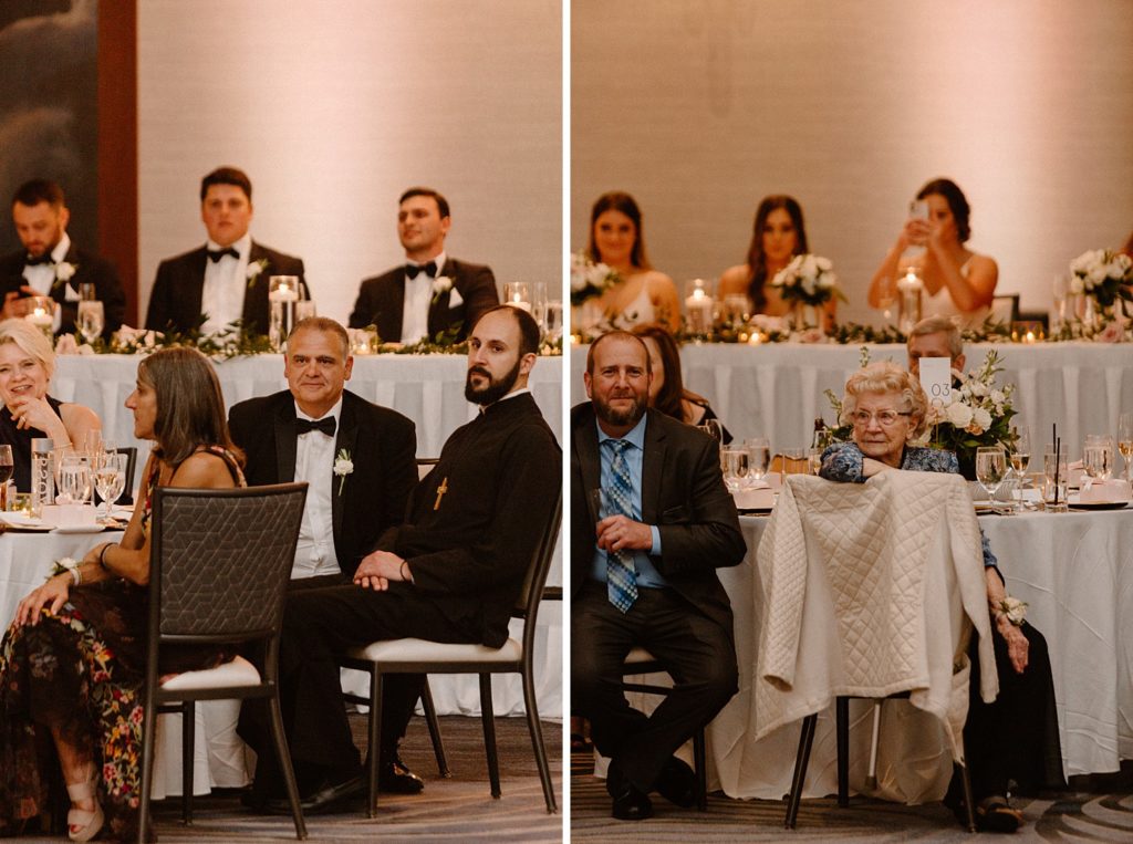 guests watching couple during their first dance 